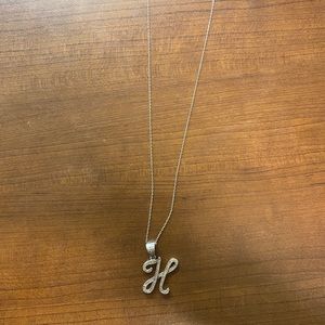 STERLING SILVER 925 “H” necklace